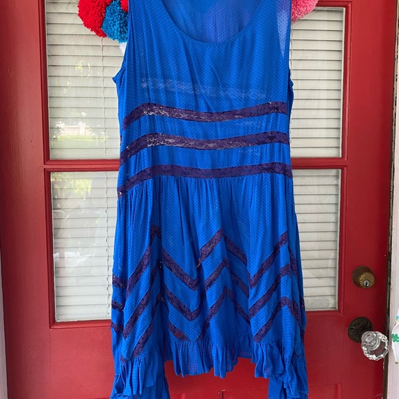 Free People Voile Dress in blue - Picture 2 of 4